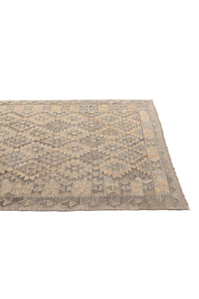 5' x 6' 6 Hand Woven Kilim Maymana Wool Rug