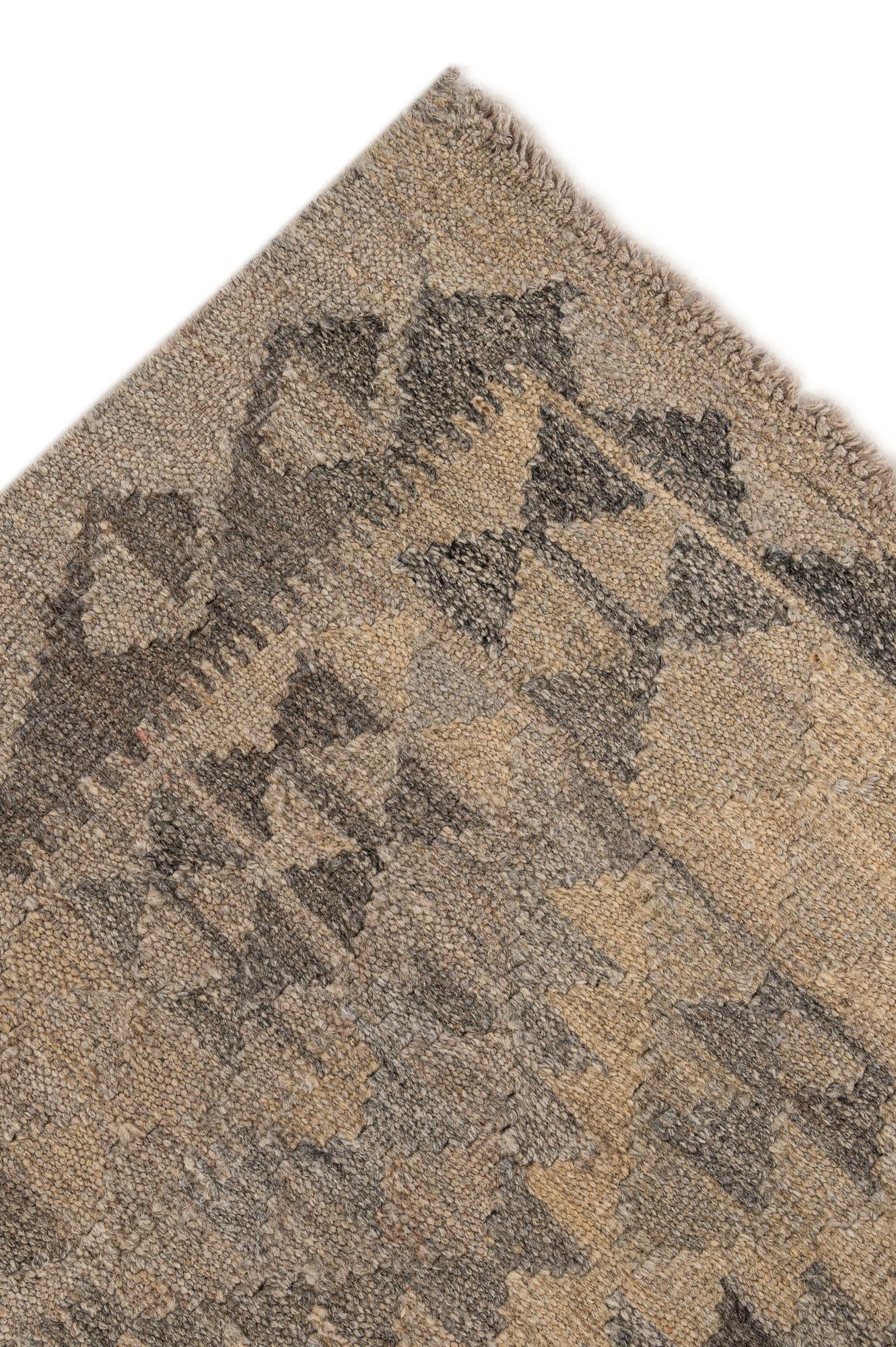 5' x 6' 6 Hand Woven Kilim Maymana Wool Rug