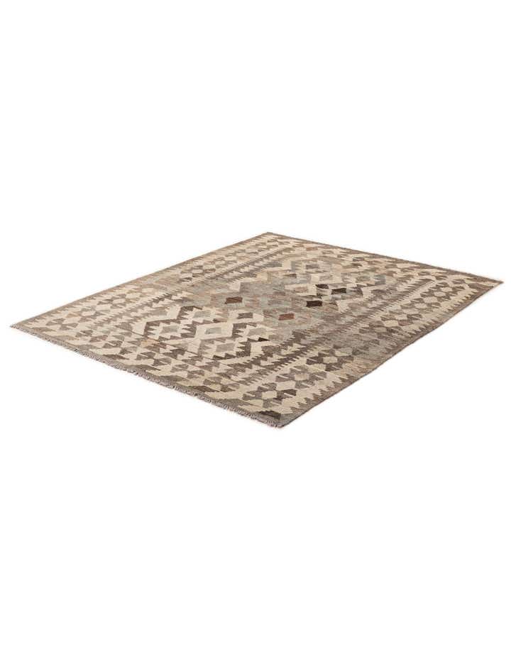 5' x 6' 7 Hand Woven Kilim Maymana Wool Rug