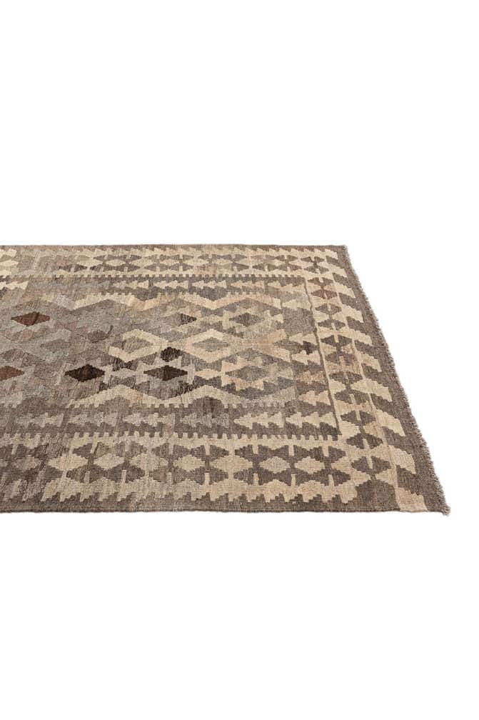 5' x 6' 7 Hand Woven Kilim Maymana Wool Rug