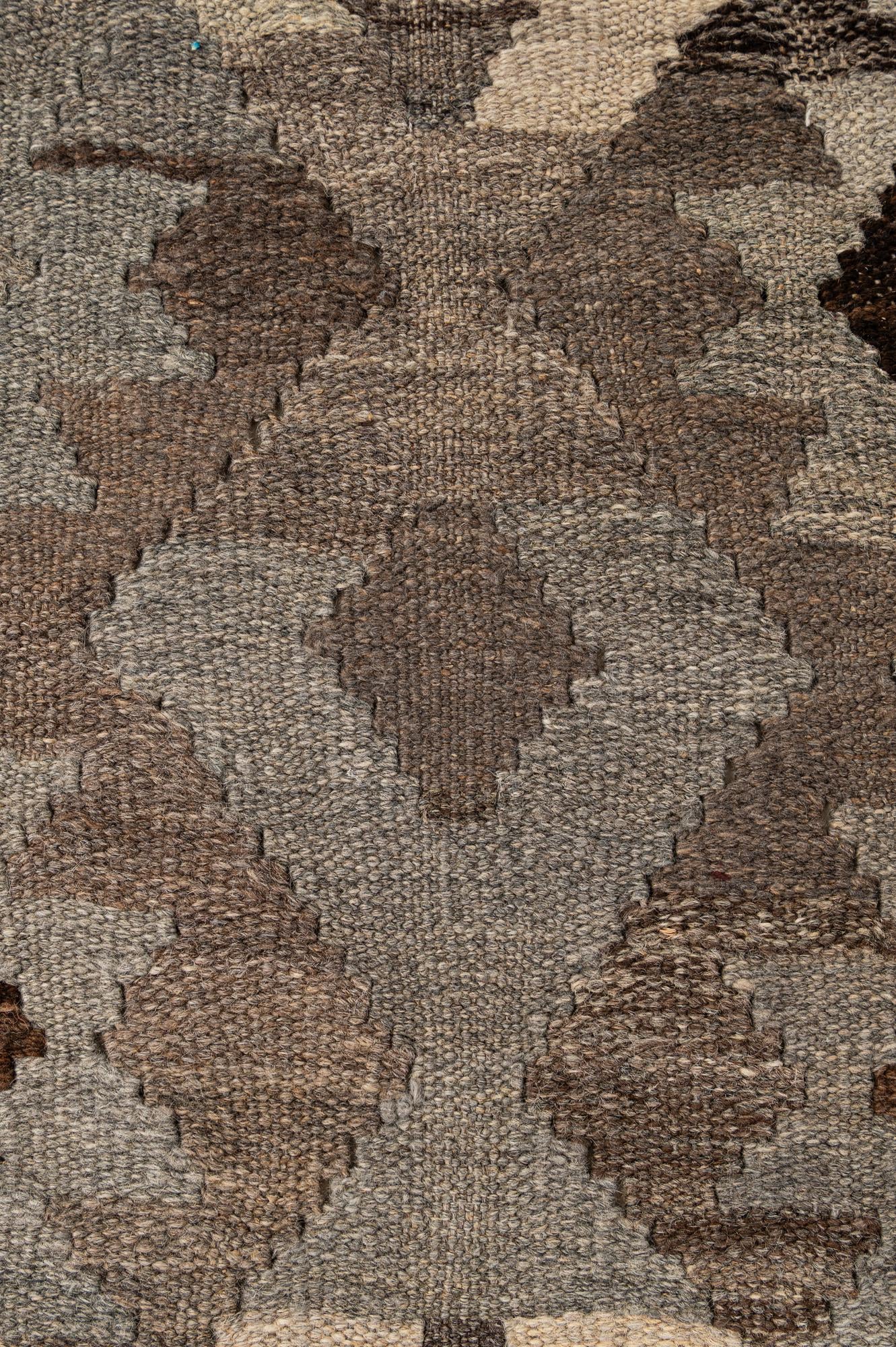 5' x 6' 7 Hand Woven Kilim Maymana Wool Rug