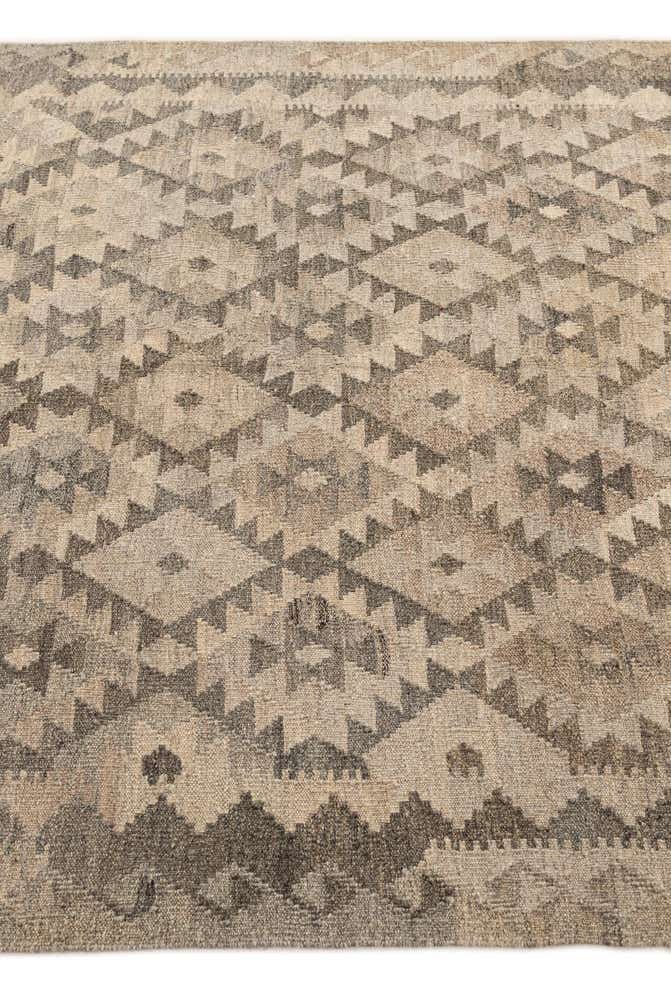 4' 11 x 6' 7 Hand Woven Kilim Maymana Wool Rug