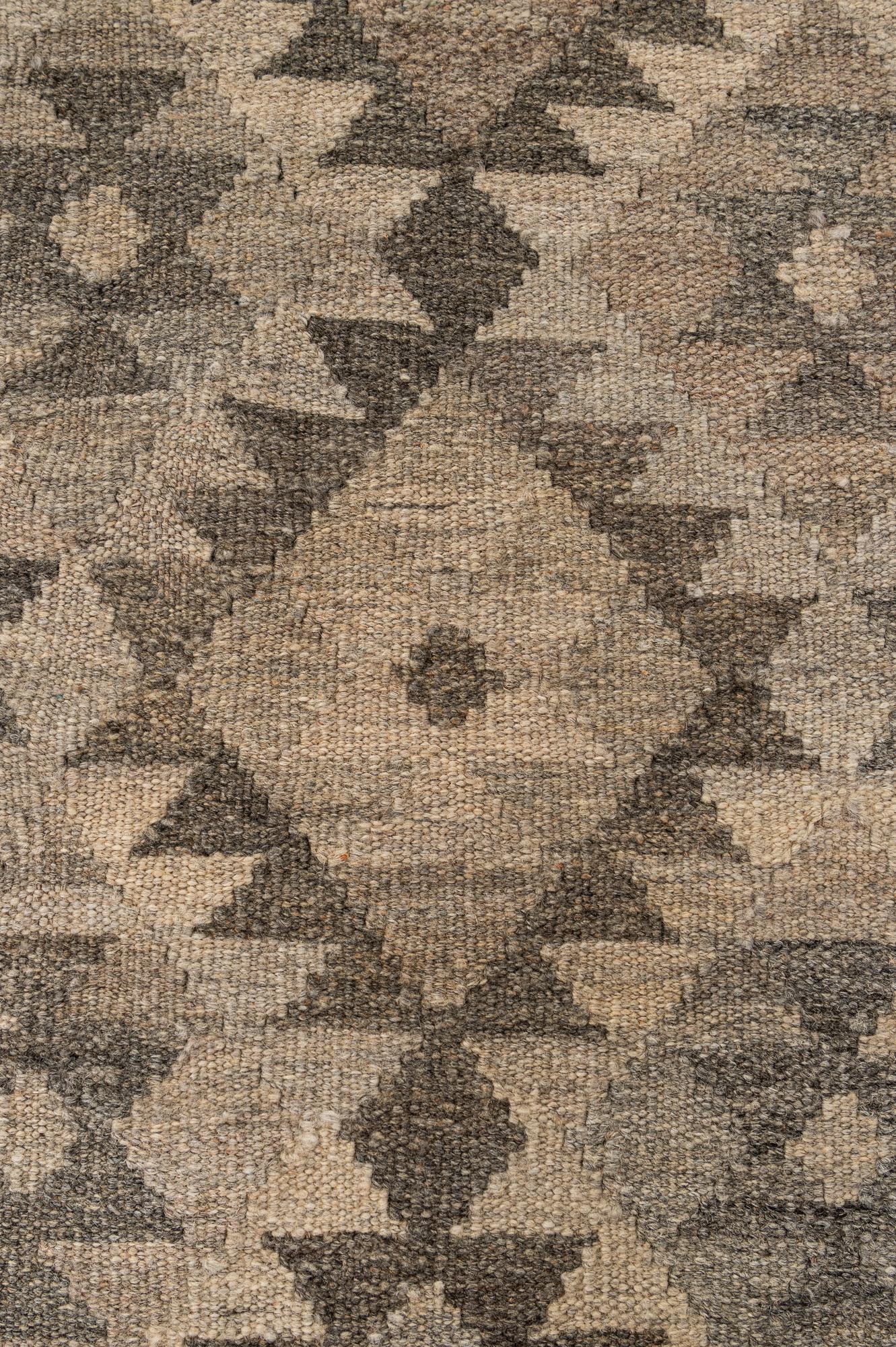 4' 11 x 6' 7 Hand Woven Kilim Maymana Wool Rug