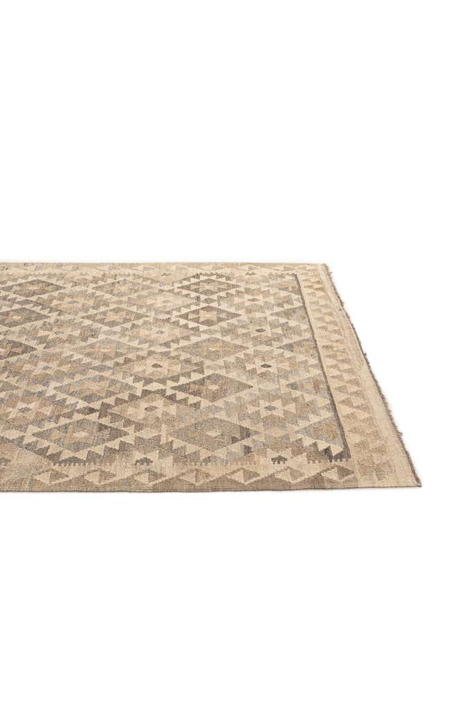 5' 2 x 6' 7 Hand Woven Kilim Maymana Wool Rug