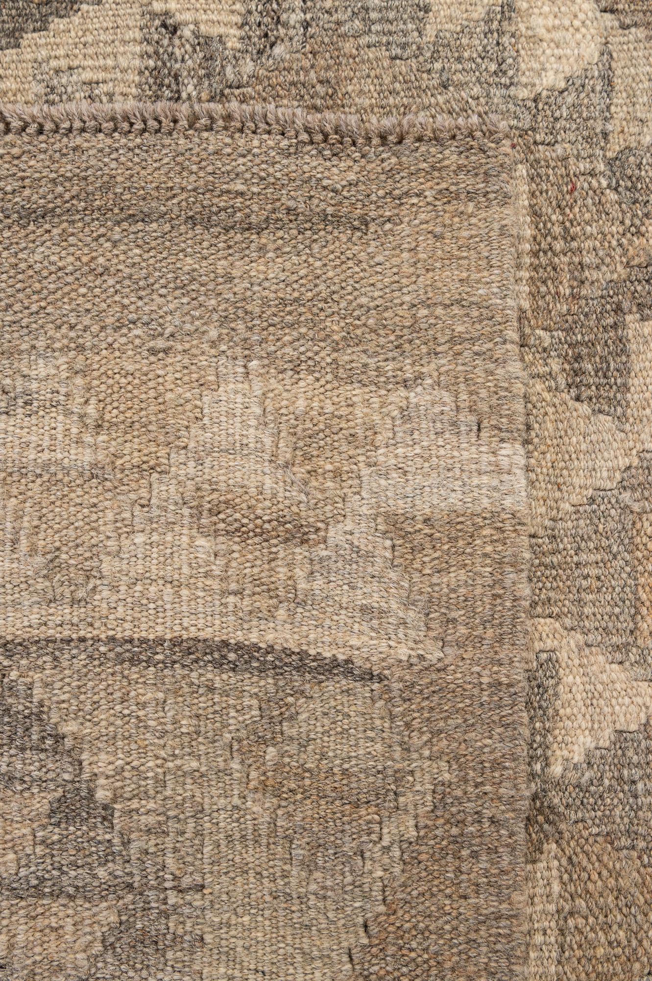 5' 2 x 6' 7 Hand Woven Kilim Maymana Wool Rug