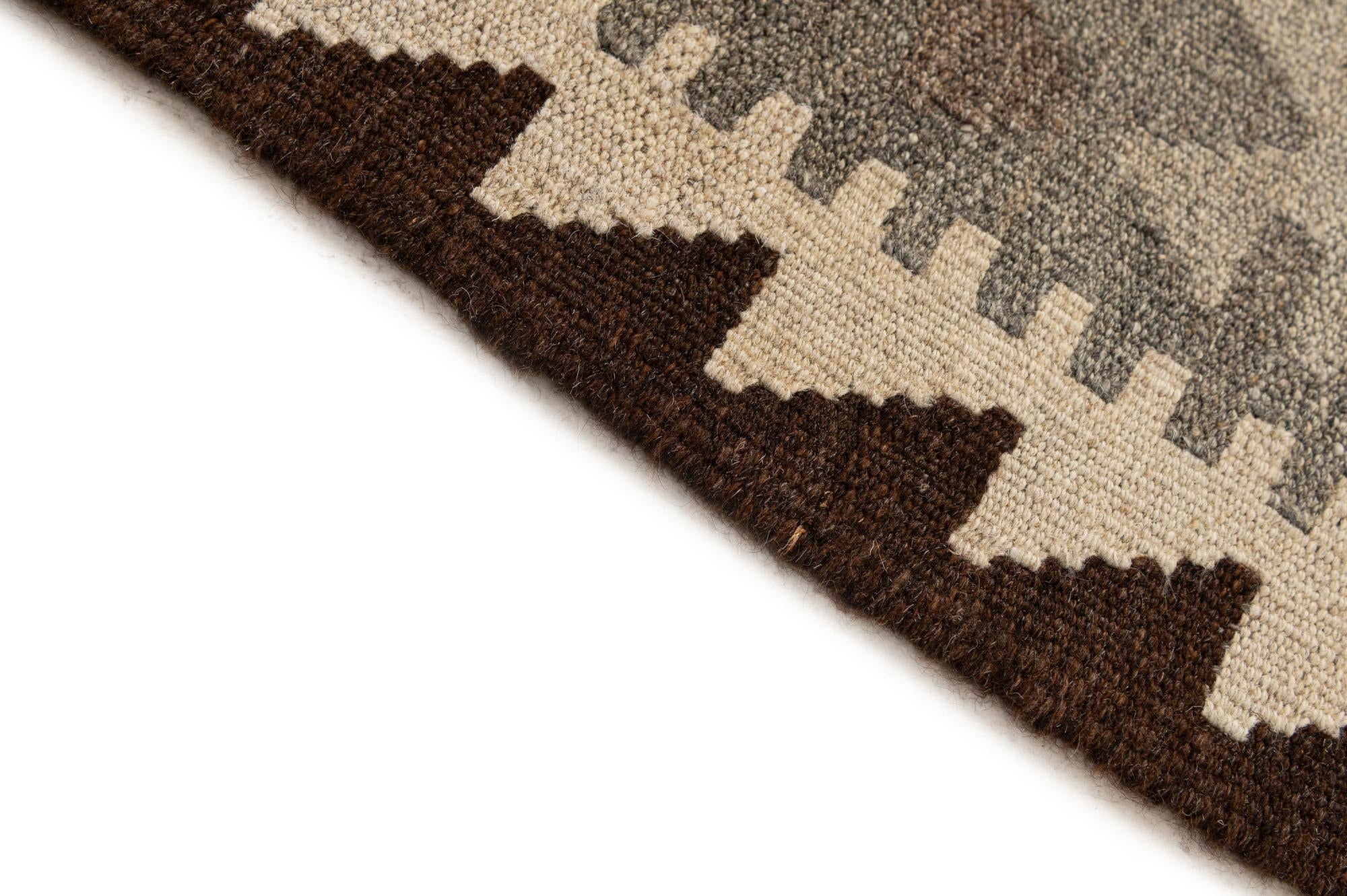 5' x 6' 4 Hand Woven Kilim Maymana Wool Rug