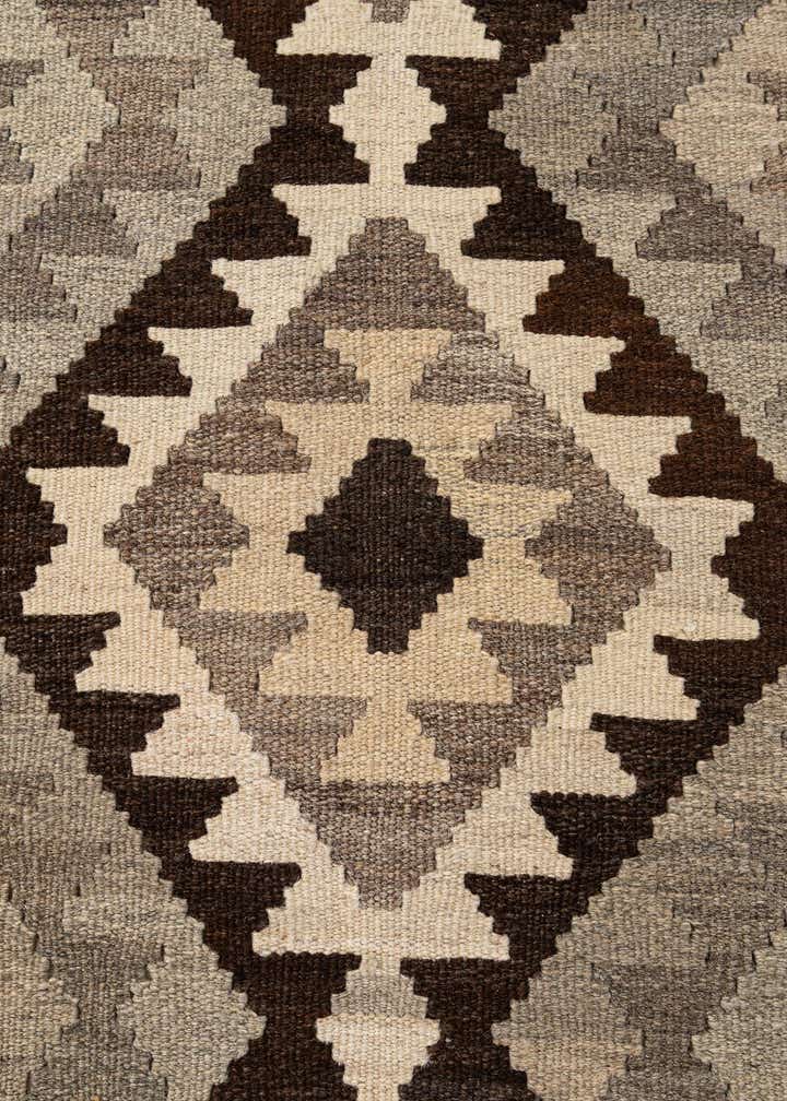 5' x 6' 4 Hand Woven Kilim Maymana Wool Rug