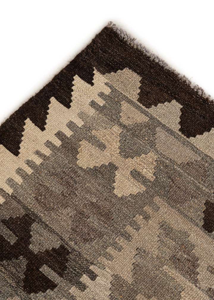 5' x 6' 4 Hand Woven Kilim Maymana Wool Rug