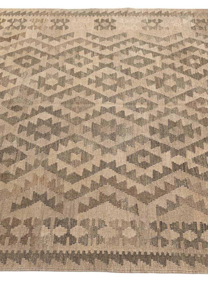 4' 10 x 6' 6 Hand Woven Kilim Maymana Wool Rug