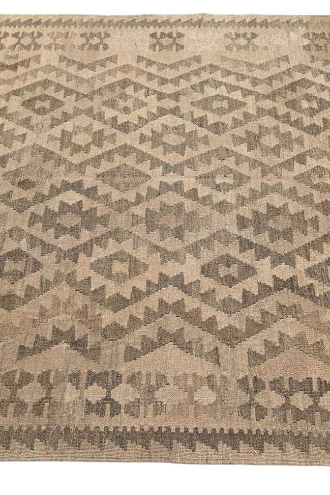 4' 10 x 6' 6 Hand Woven Kilim Maymana Wool Rug