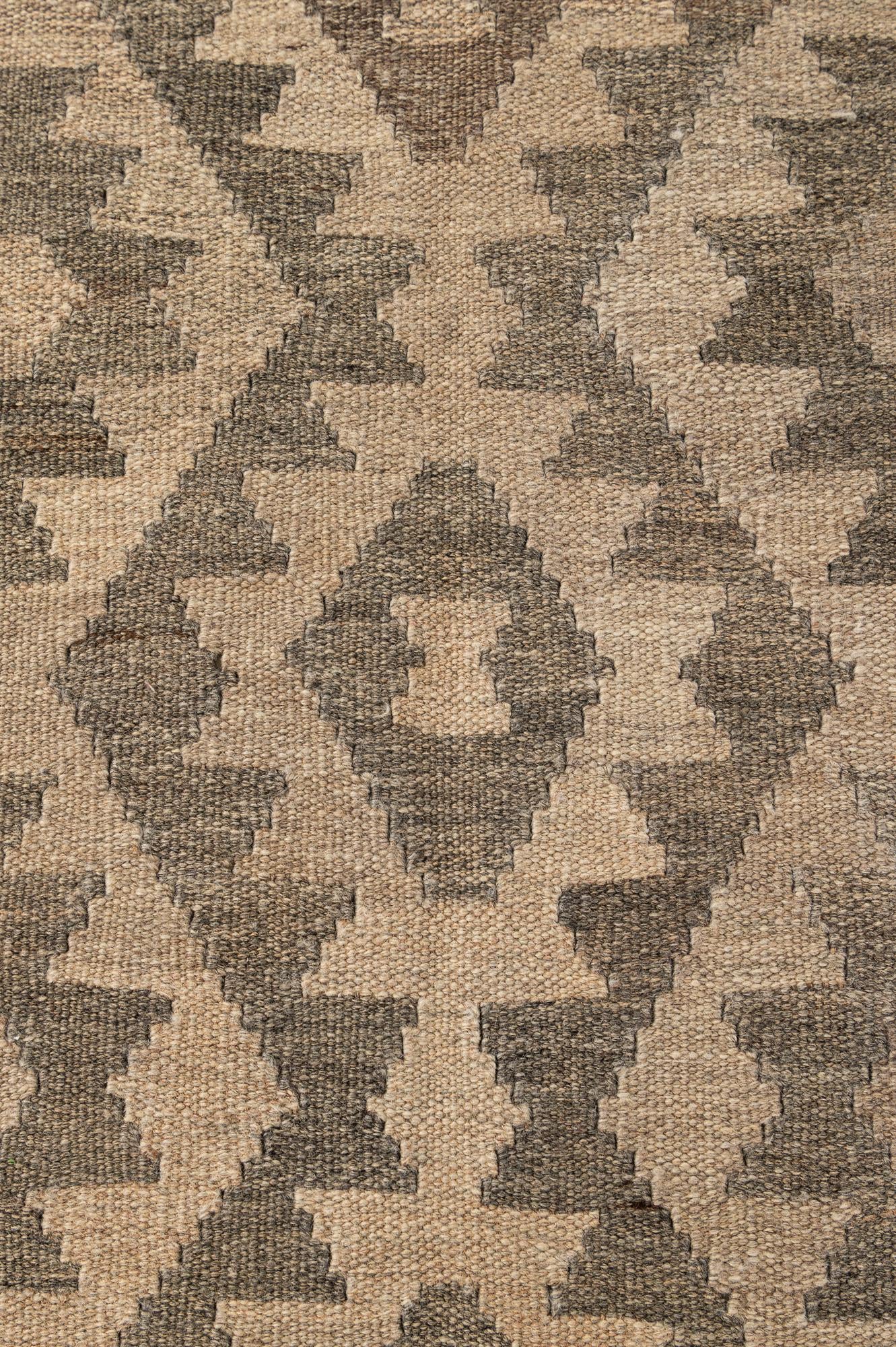 4' 10 x 6' 6 Hand Woven Kilim Maymana Wool Rug
