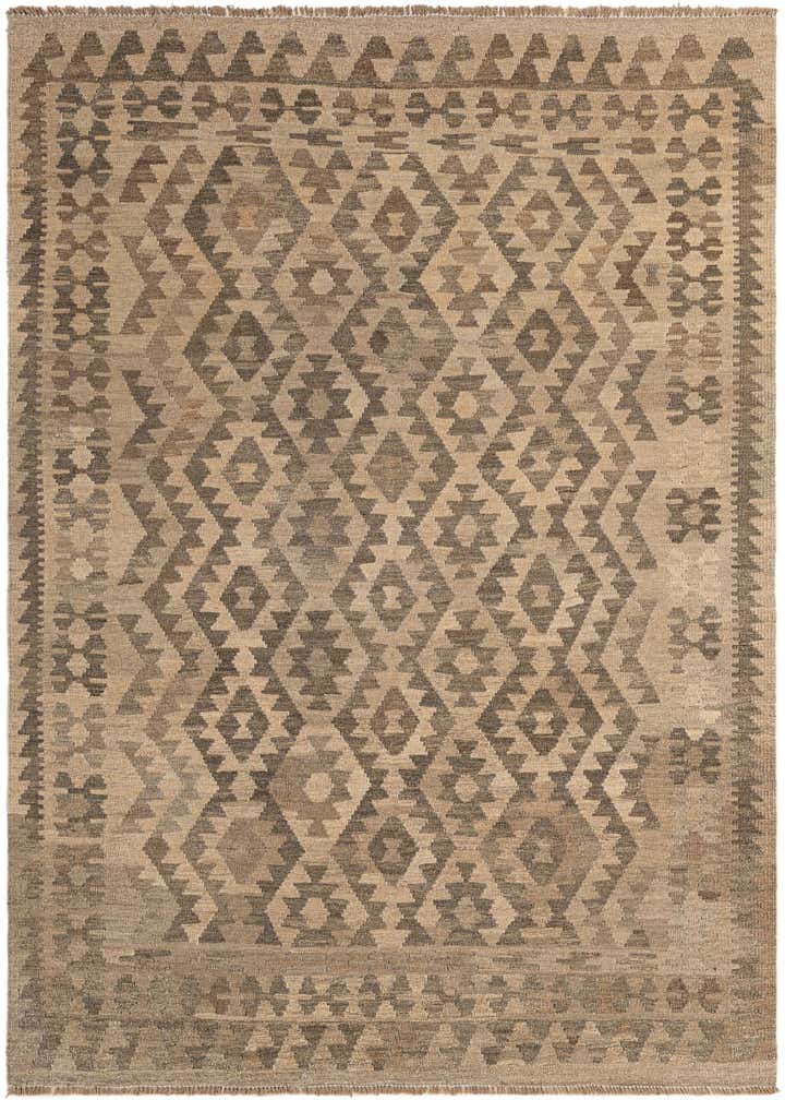 4' 10 x 6' 6 Hand Woven Kilim Maymana Wool Rug