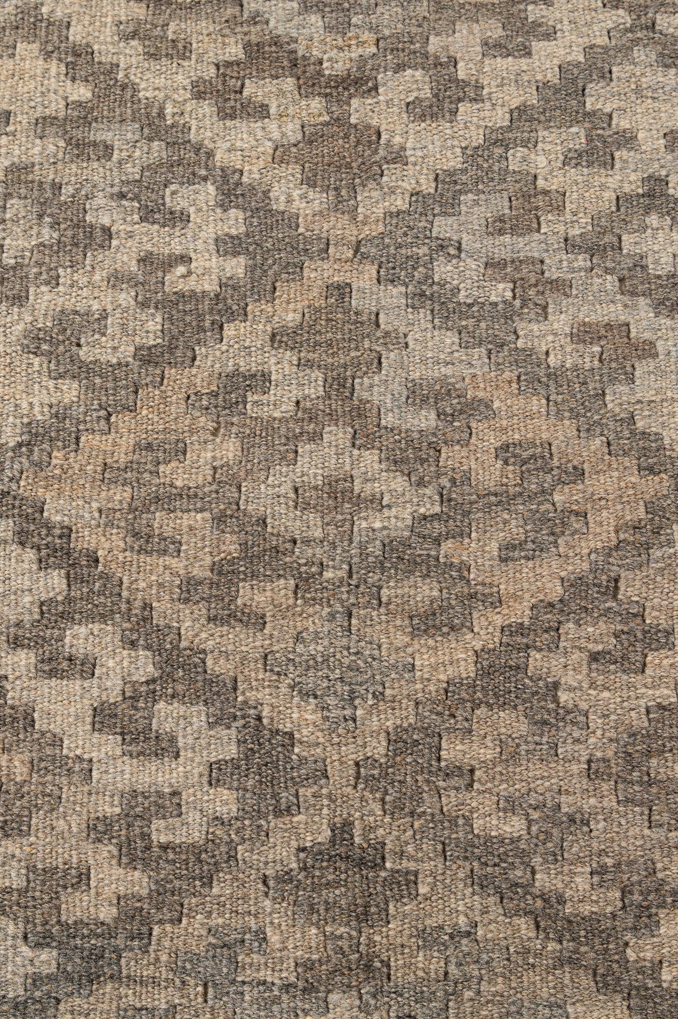 4' 10 x 6' 8 Hand Woven Kilim Maymana Wool Rug