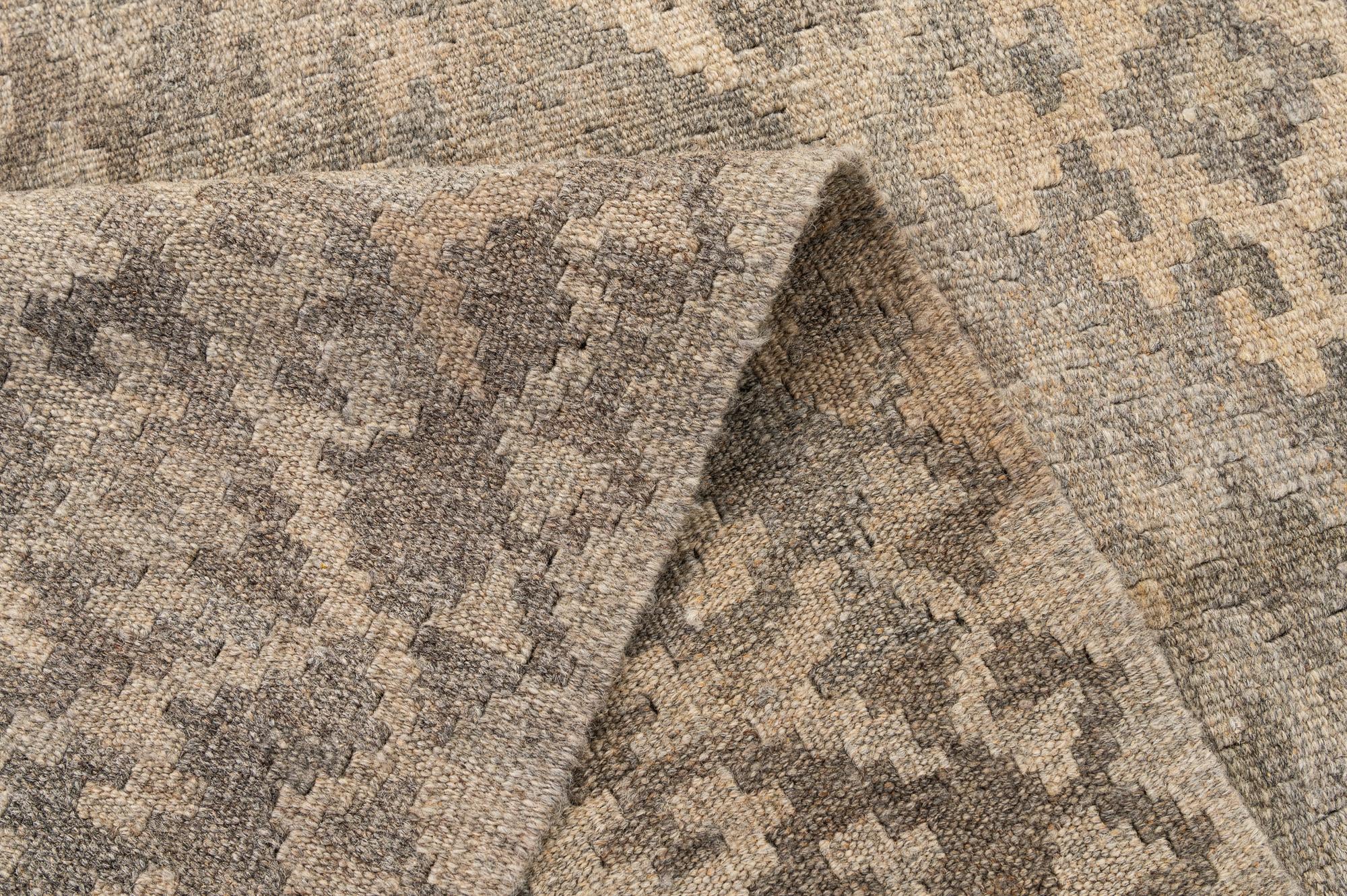 4' 10 x 6' 8 Hand Woven Kilim Maymana Wool Rug