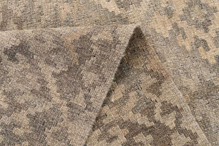 4' 10 x 6' 8 Hand Woven Kilim Maymana Wool Rug