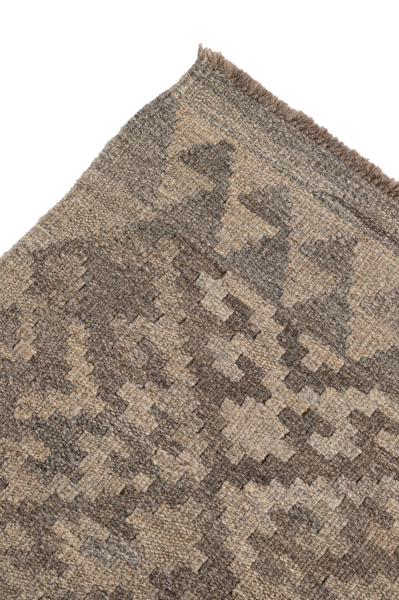 4' 10 x 6' 8 Hand Woven Kilim Maymana Wool Rug