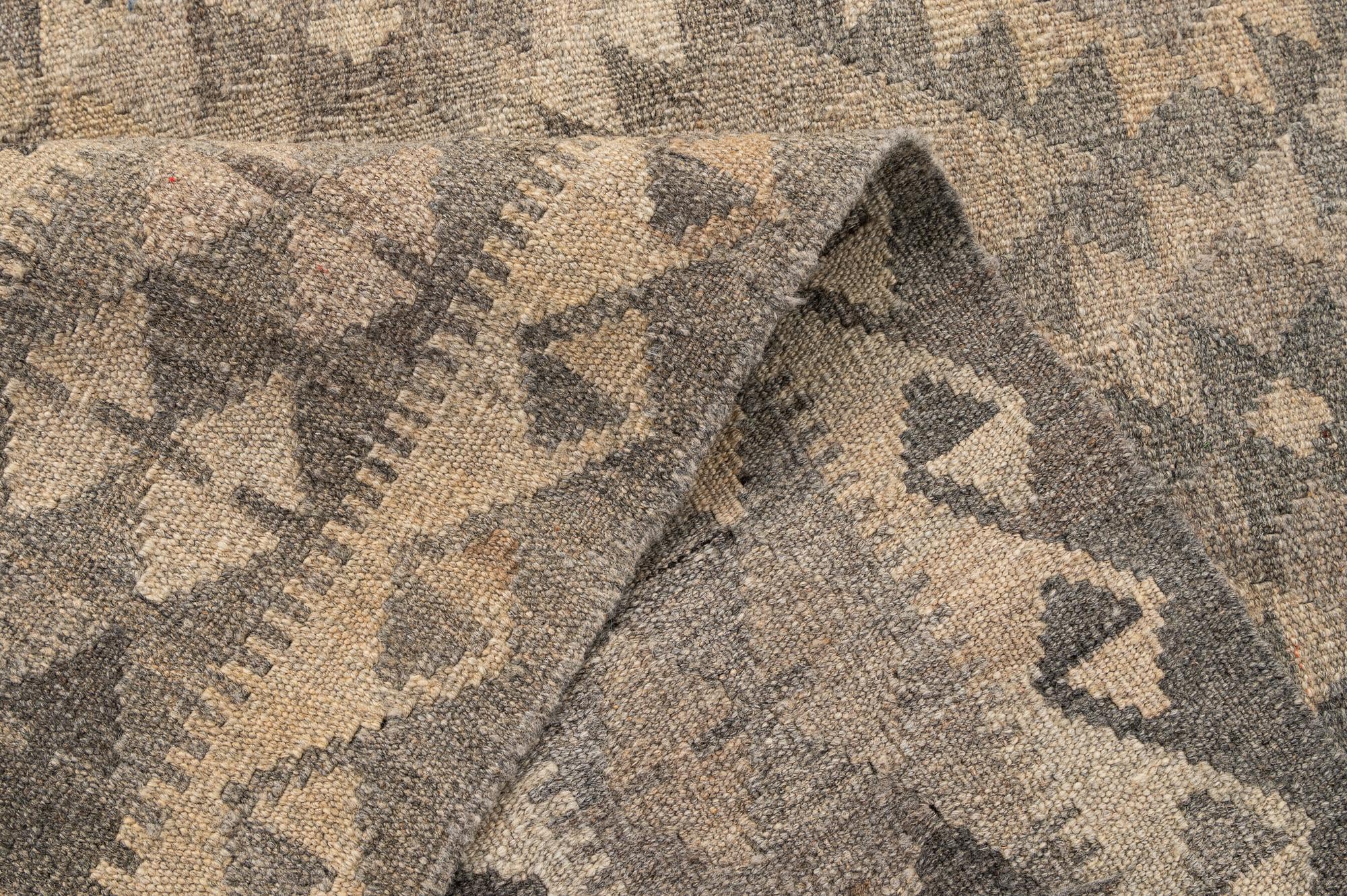 5' x 6' 7 Hand Woven Kilim Maymana Wool Rug