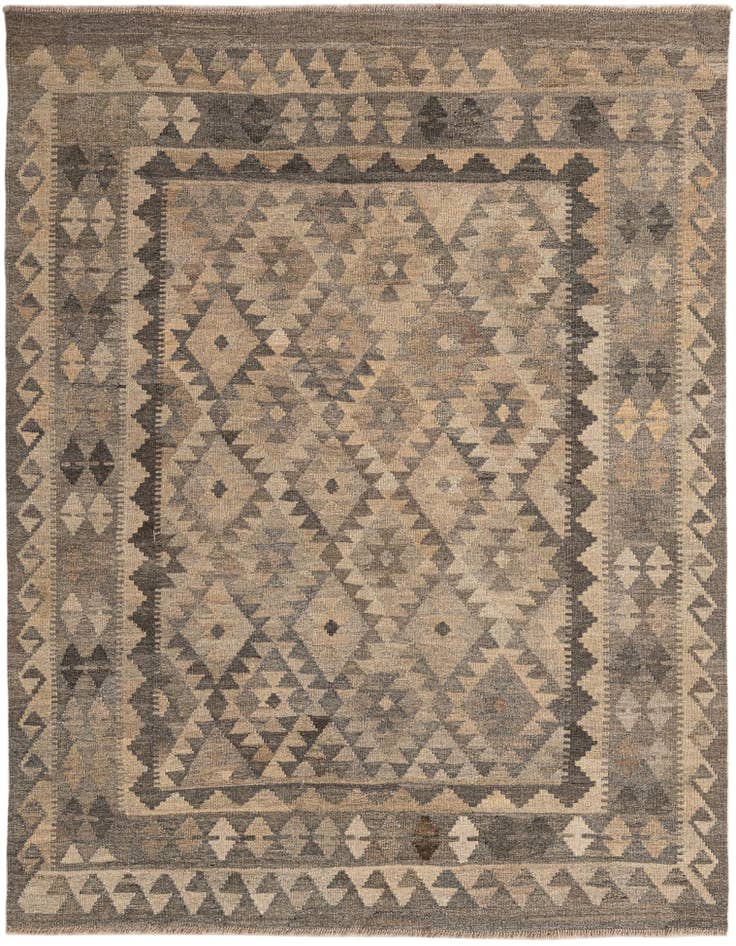 Detail image of 5' x 6' 7 Hand Woven Kilim Maymana Wool Rug