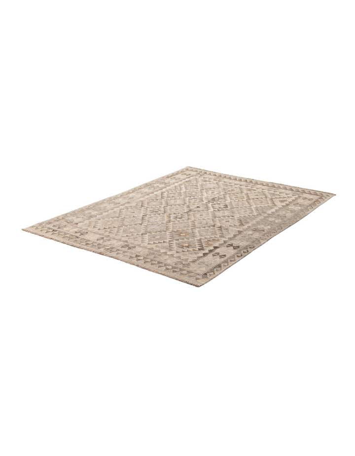 5' x 6' 9 Hand Woven Kilim Maymana Wool Rug