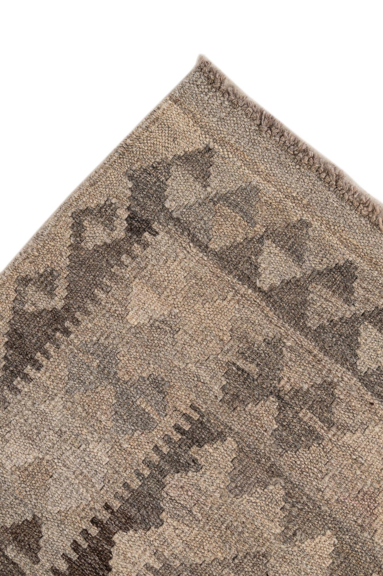 5' x 6' 9 Hand Woven Kilim Maymana Wool Rug