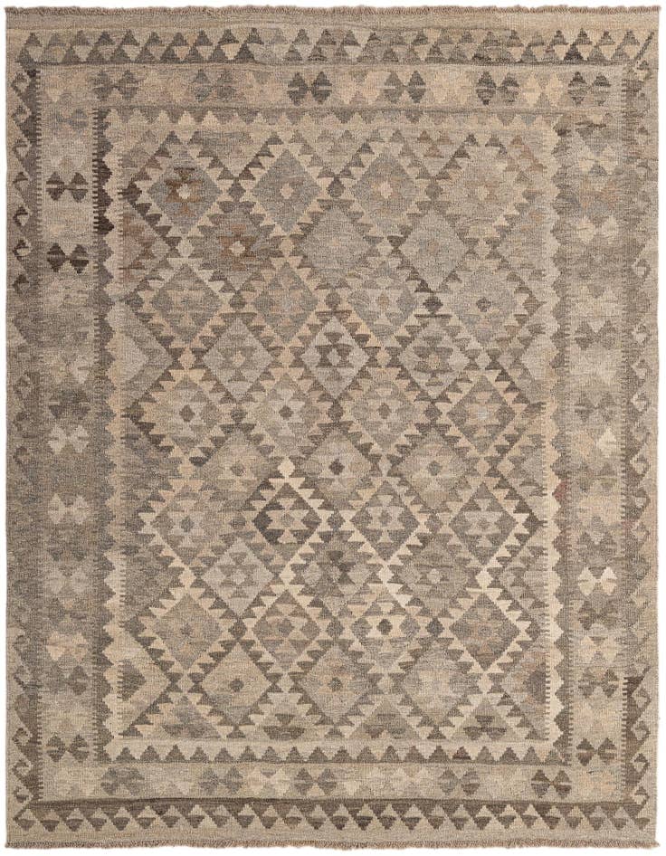 Detail image of 5' x 6' 9 Hand Woven Kilim Maymana Wool Rug