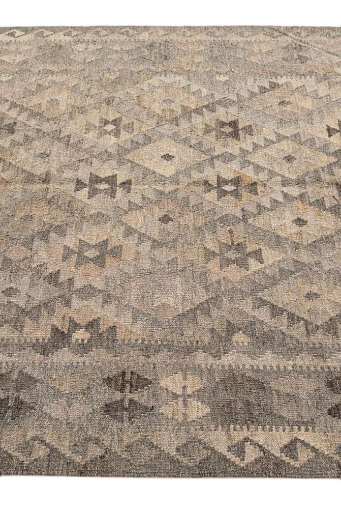 5' x 6' 8 Hand Woven Kilim Maymana Wool Rug
