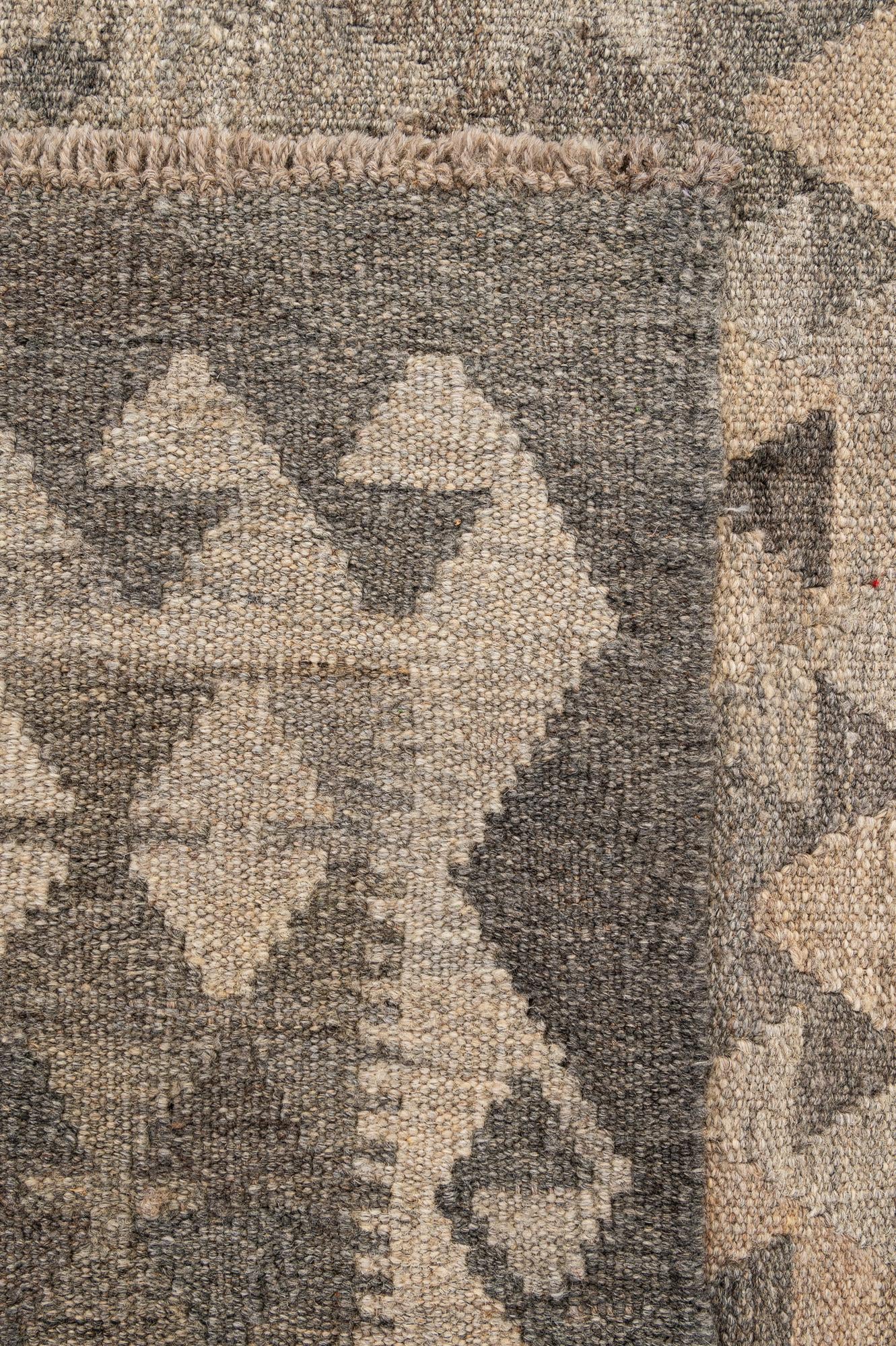 5' x 6' 8 Hand Woven Kilim Maymana Wool Rug