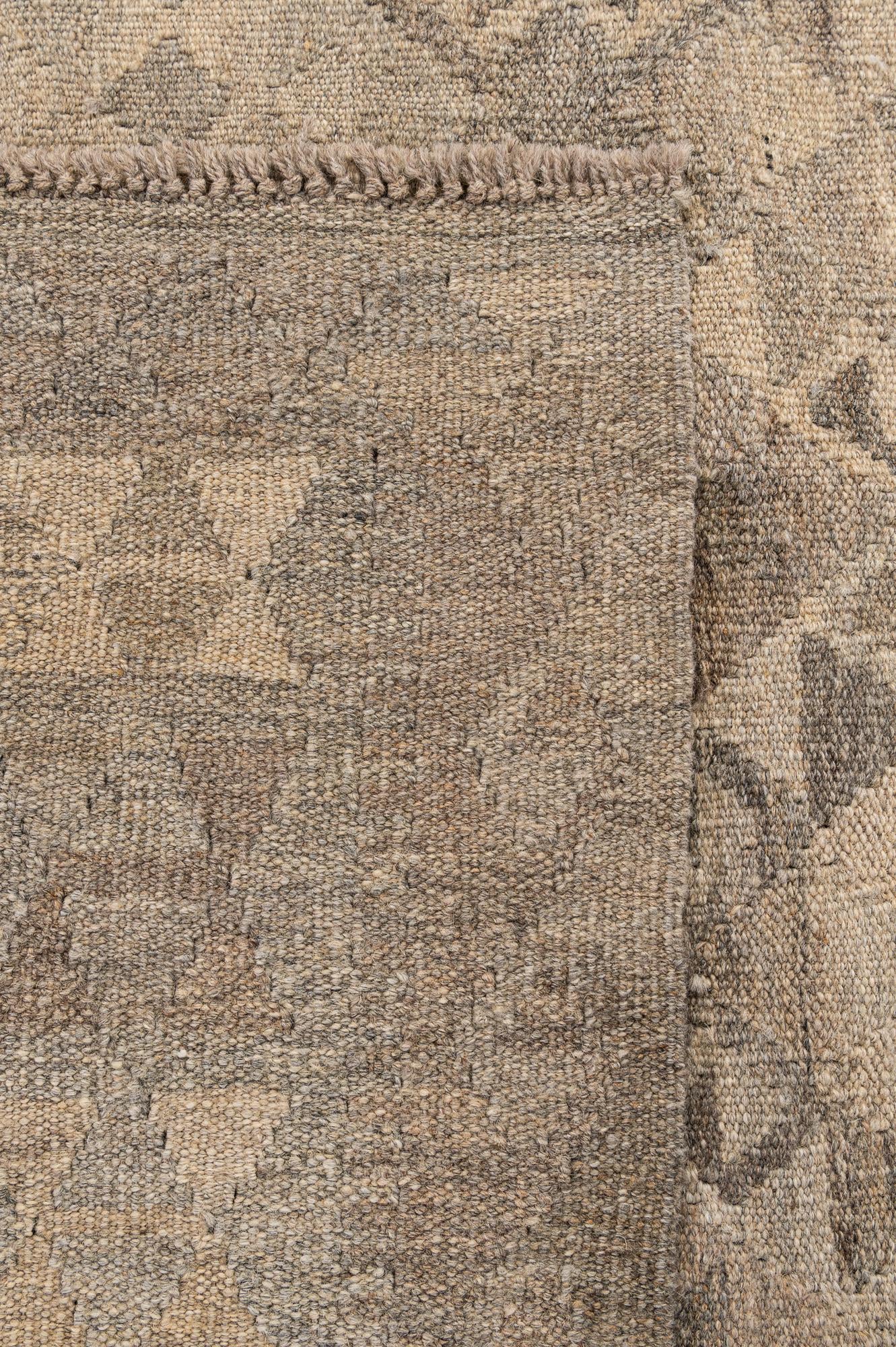 5' x 6' 8 Hand Woven Kilim Maymana Wool Rug