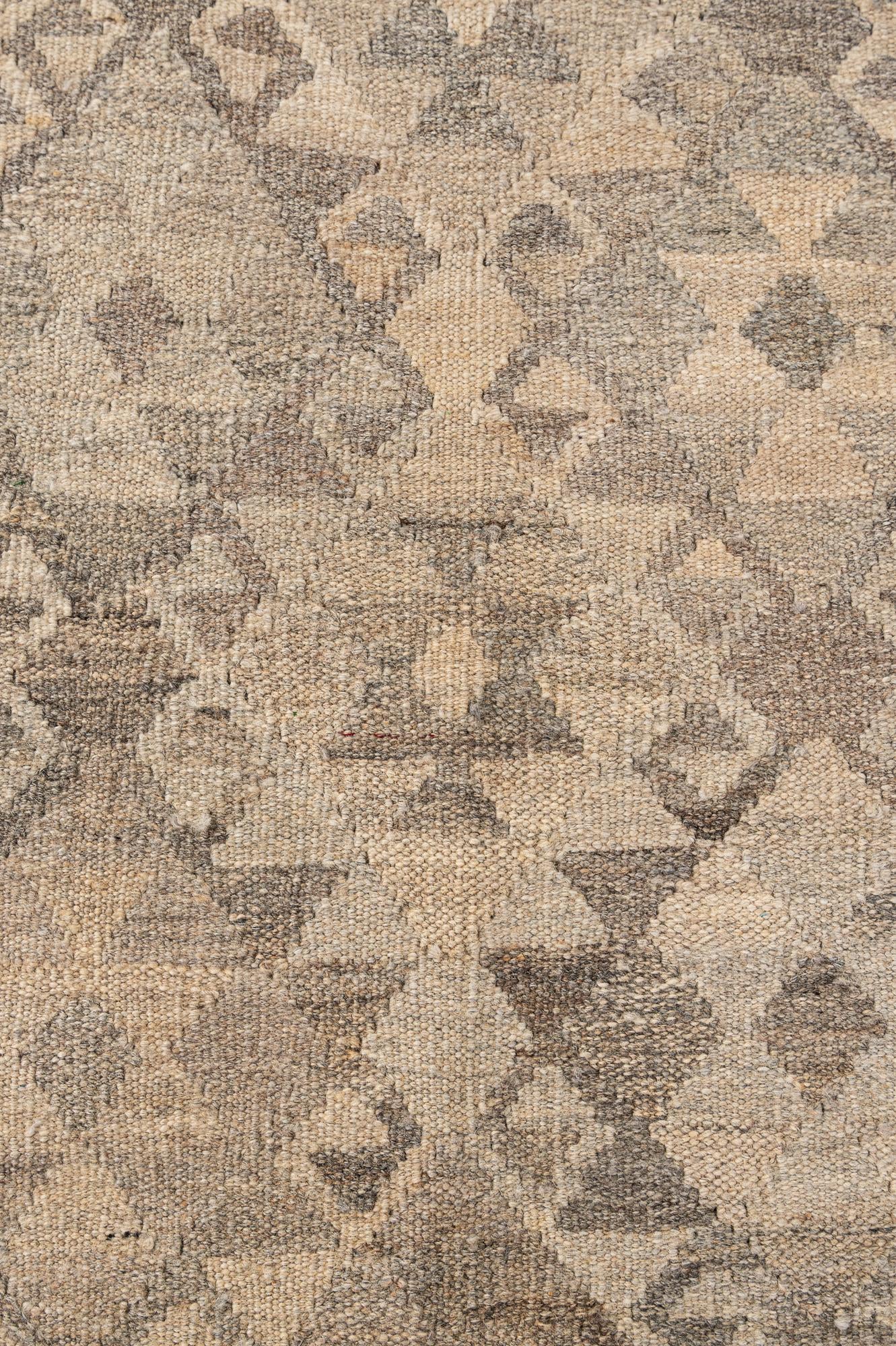5' x 6' 8 Hand Woven Kilim Maymana Wool Rug
