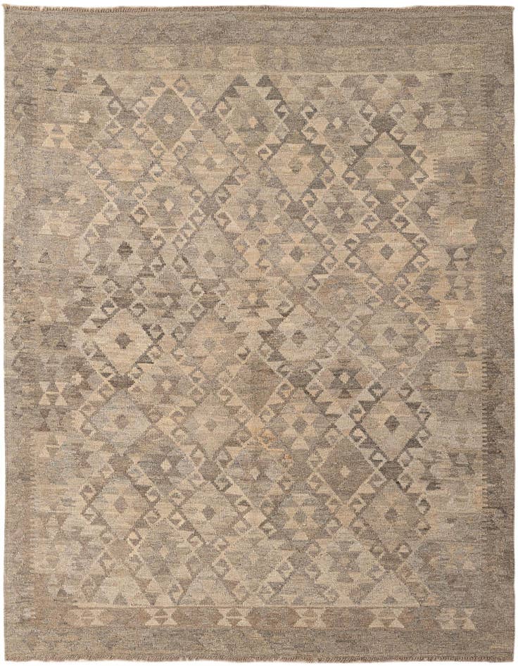 Detail image of 5' x 6' 8 Hand Woven Kilim Maymana Wool Rug