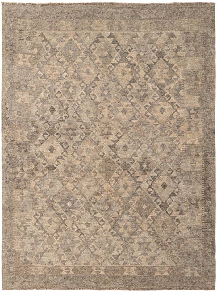 Detail image of 5' x 6' 8 Hand Woven Kilim Maymana Wool Rug
