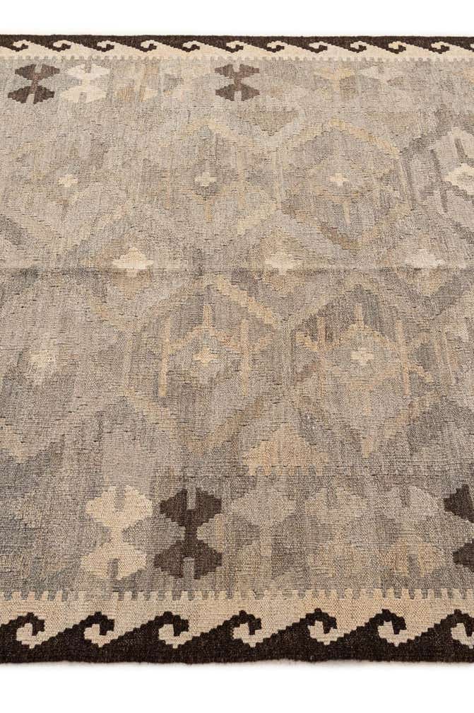 4' 11 x 6' 5 Hand Woven Kilim Maymana Wool Rug