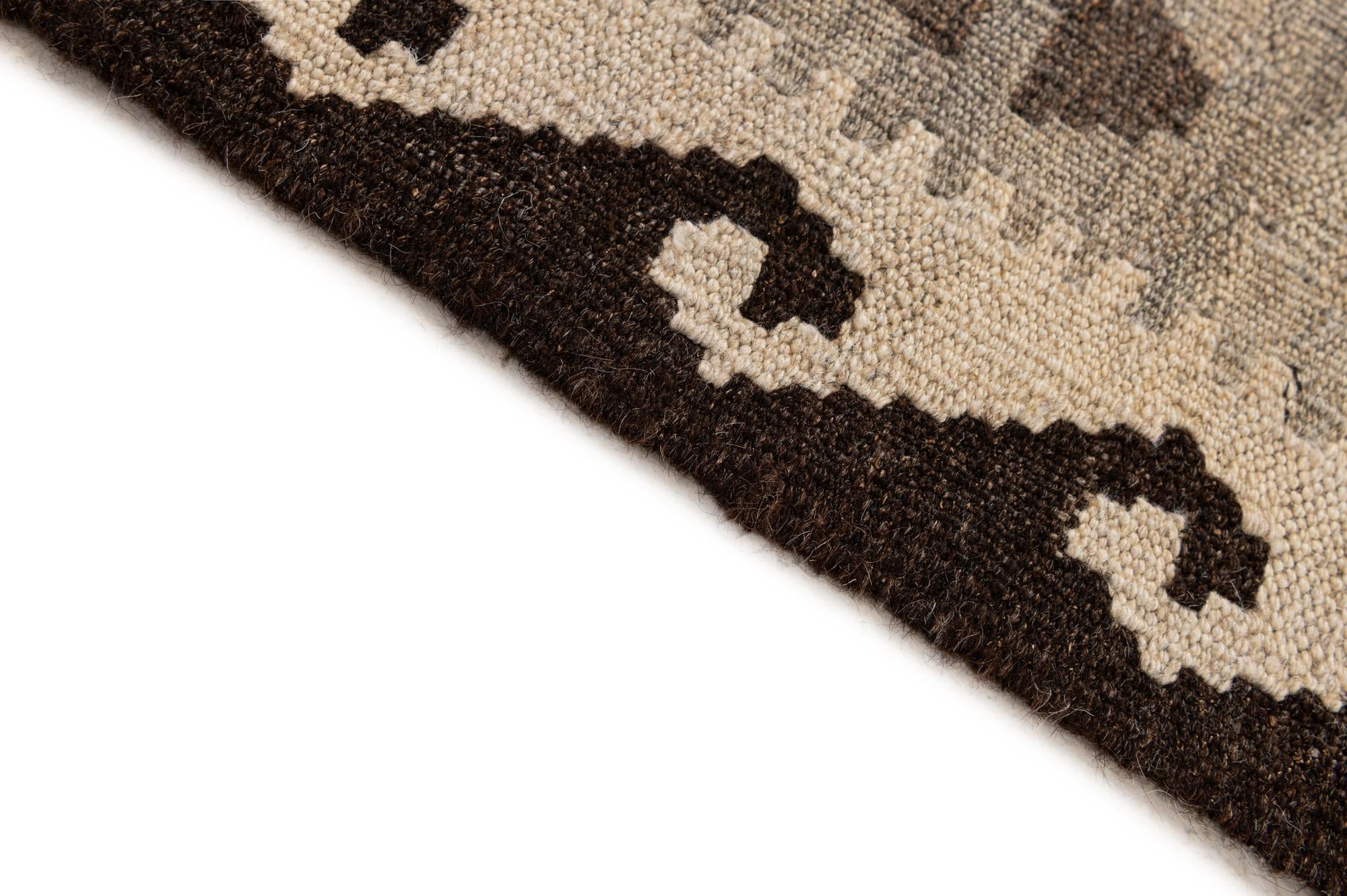 4' 11 x 6' 5 Hand Woven Kilim Maymana Wool Rug
