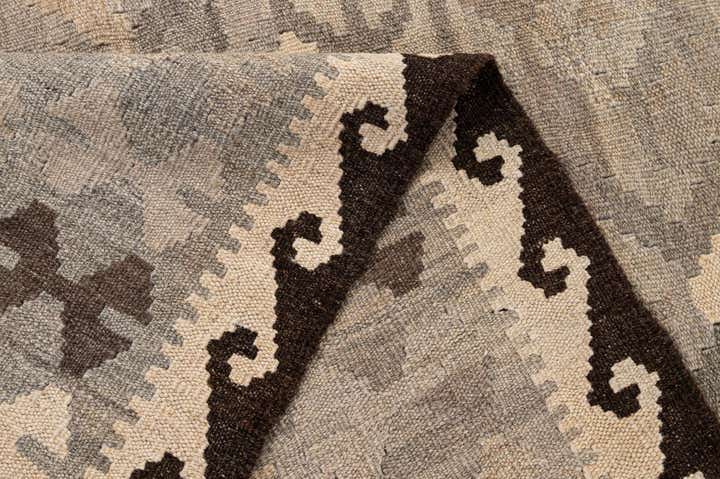 4' 11 x 6' 5 Hand Woven Kilim Maymana Wool Rug