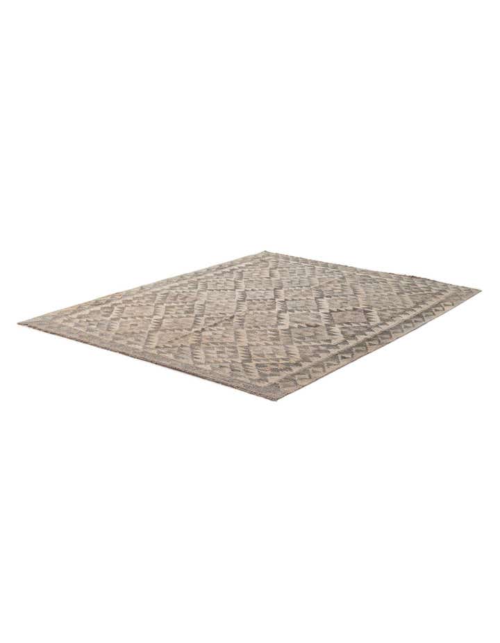 5' 1 x 6' 6 Hand Woven Kilim Maymana Wool Rug