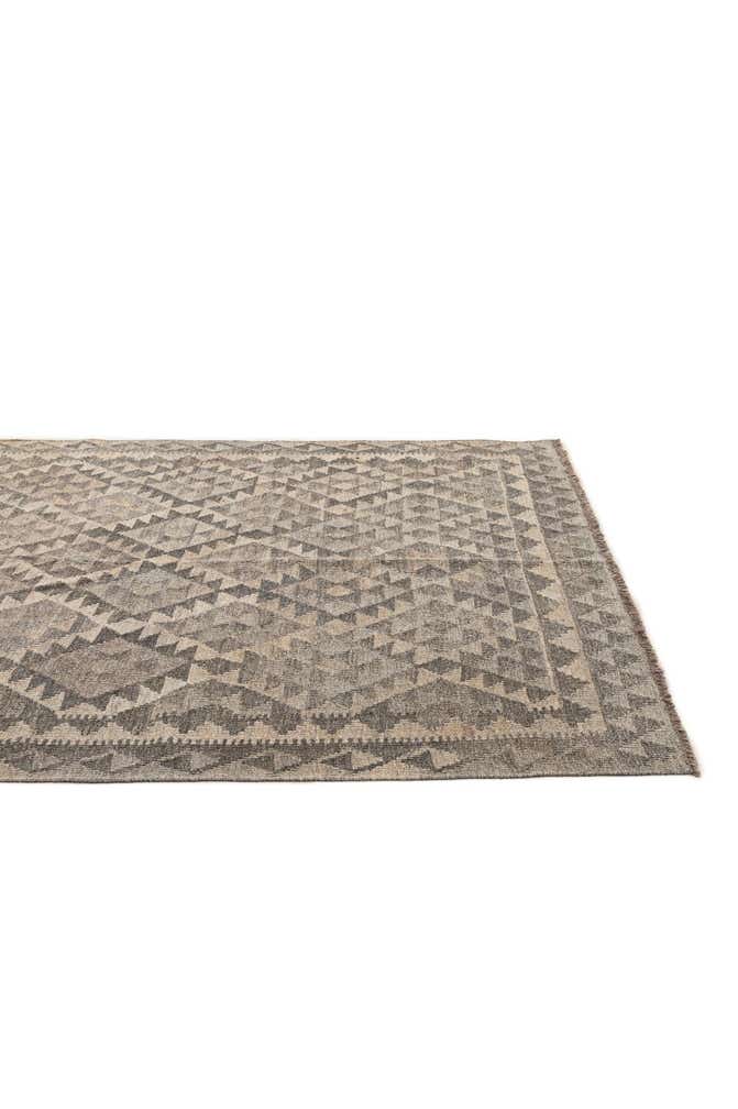 5' 1 x 6' 6 Hand Woven Kilim Maymana Wool Rug