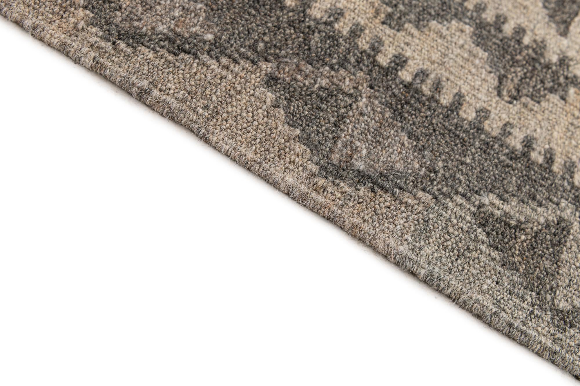 5' 1 x 6' 6 Hand Woven Kilim Maymana Wool Rug