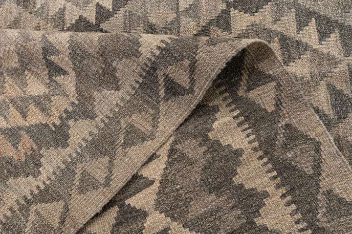 5' 1 x 6' 6 Hand Woven Kilim Maymana Wool Rug