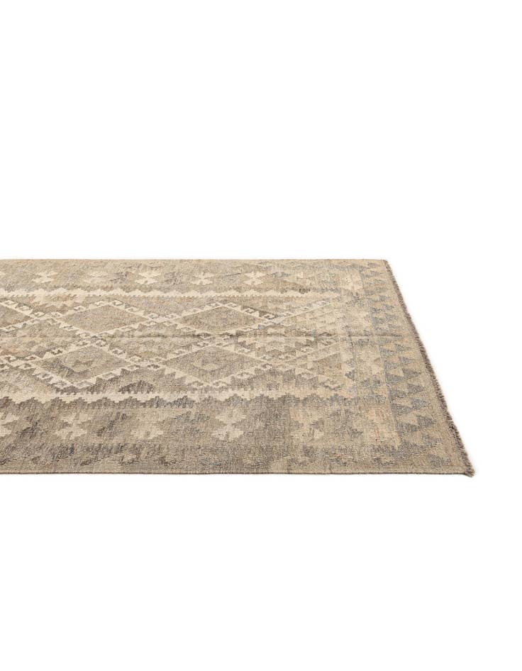 Detail image of 5' x 6' 8 Hand Woven Kilim Maymana Wool Rug