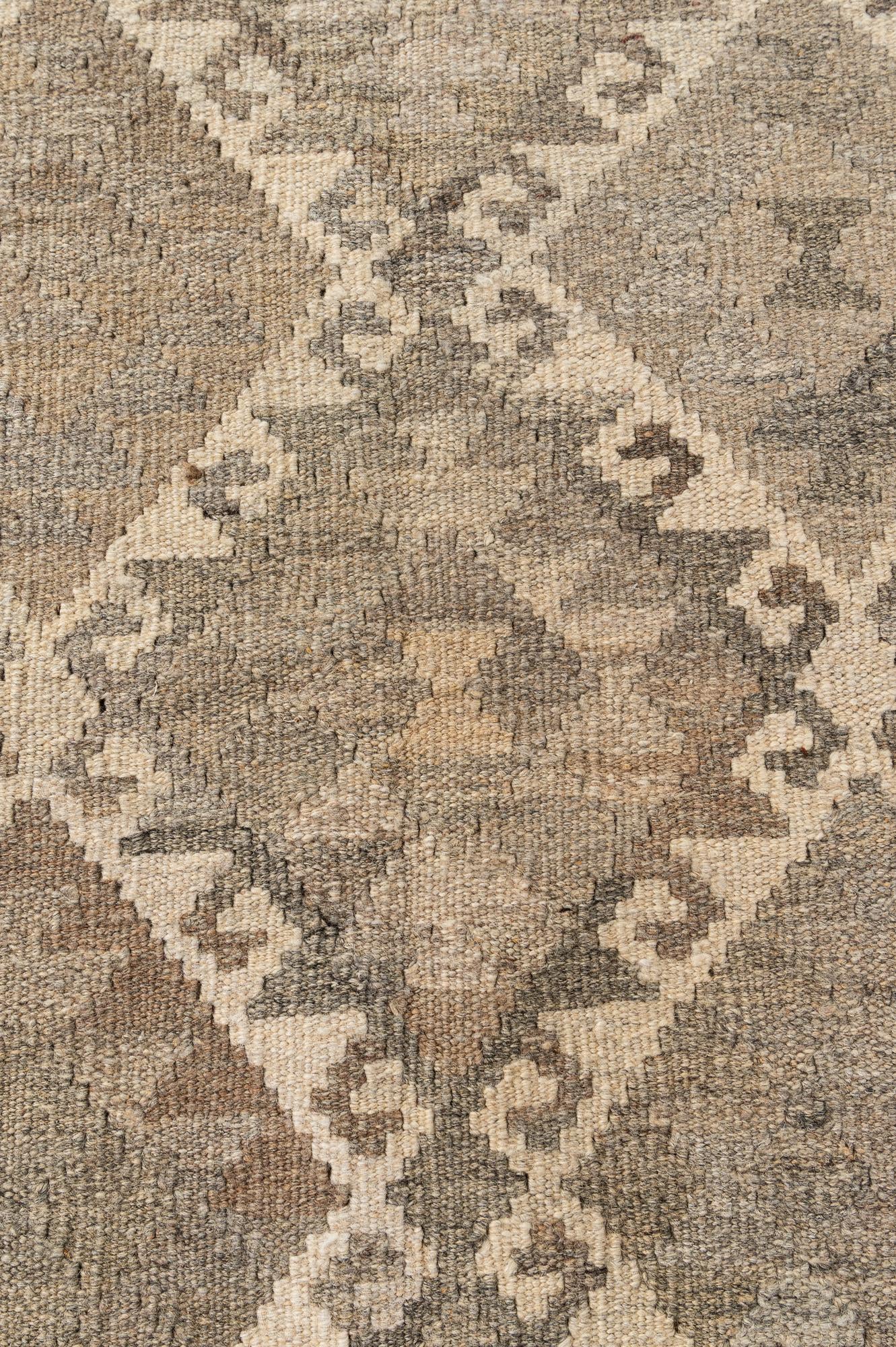 5' x 6' 8 Hand Woven Kilim Maymana Wool Rug