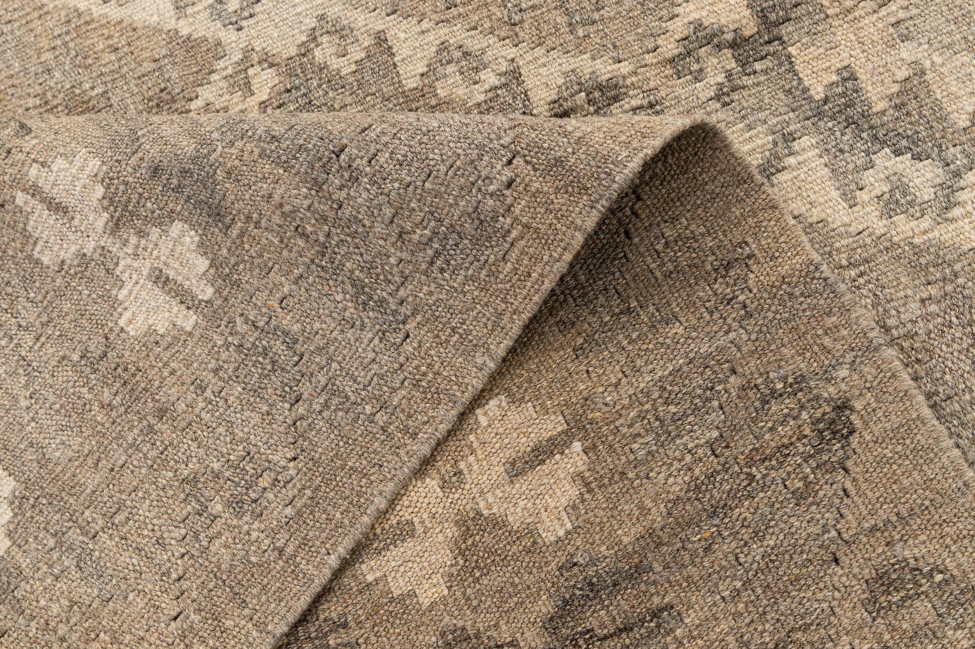 5' x 6' 8 Hand Woven Kilim Maymana Wool Rug