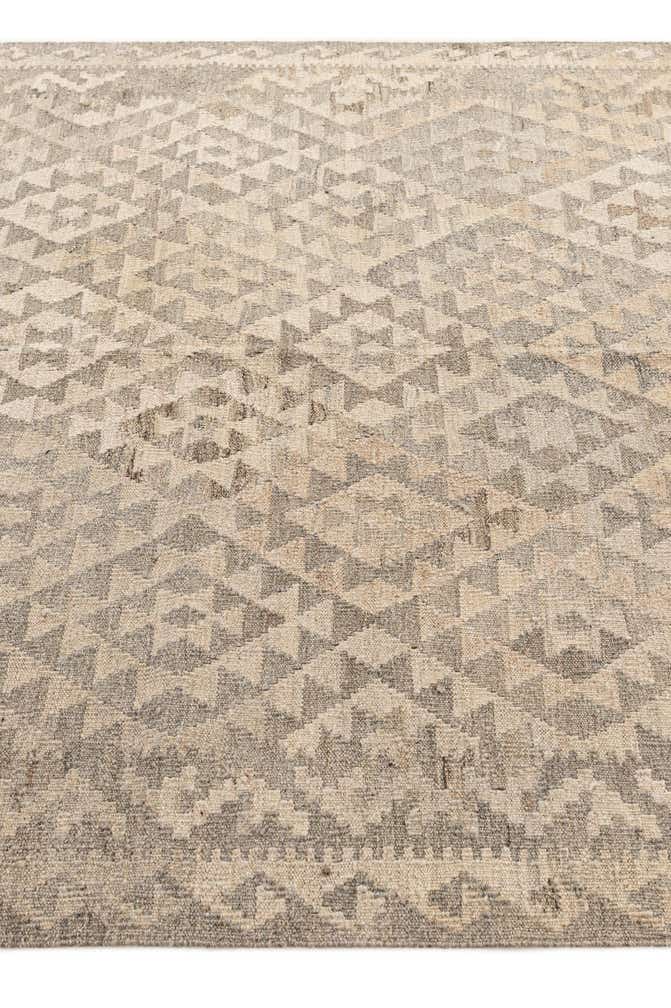 5' 2 x 6' 9 Hand Woven Kilim Maymana Wool Rug