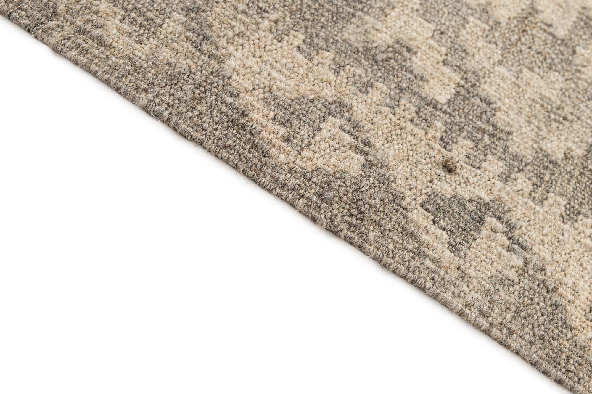 5' 2 x 6' 9 Hand Woven Kilim Maymana Wool Rug