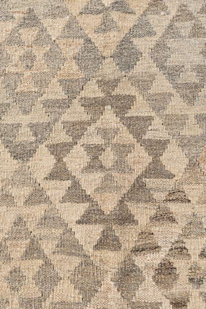 5' 2 x 6' 9 Hand Woven Kilim Maymana Wool Rug