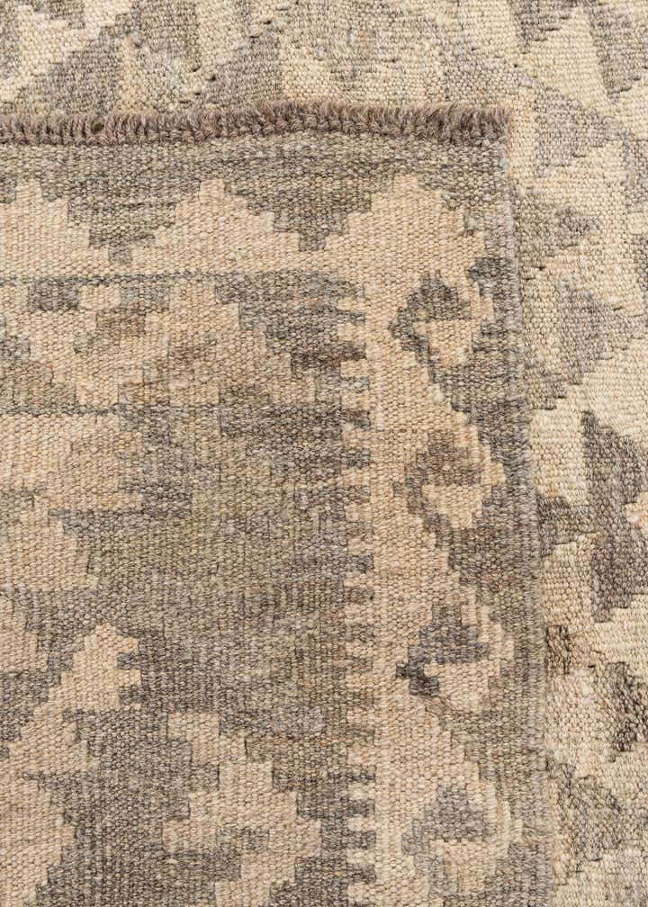 5' 2 x 6' 9 Hand Woven Kilim Maymana Wool Rug