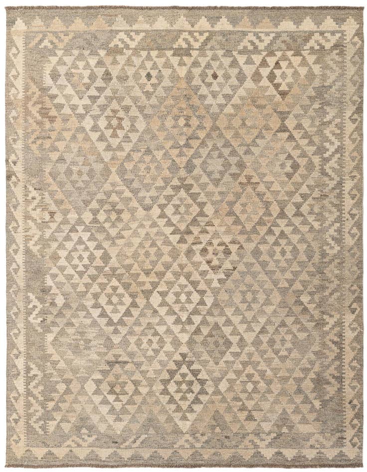 Detail image of 5' 2 x 6' 9 Hand Woven Kilim Maymana Wool Rug