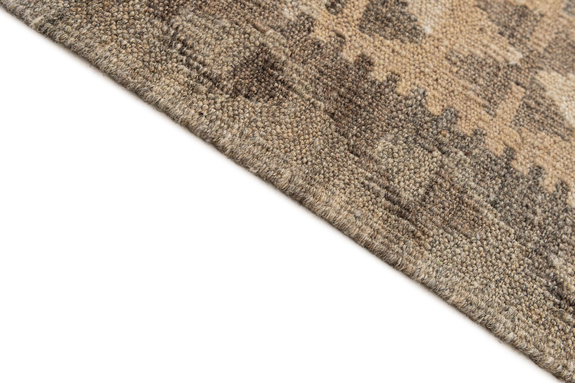 6' 8 x 9' 7 Hand Woven Kilim Maymana Wool Rug