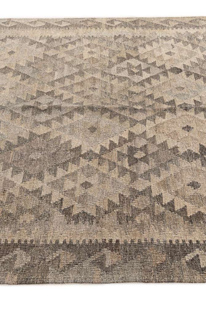 4' 11 x 6' 6 Hand Woven Kilim Maymana Wool Rug