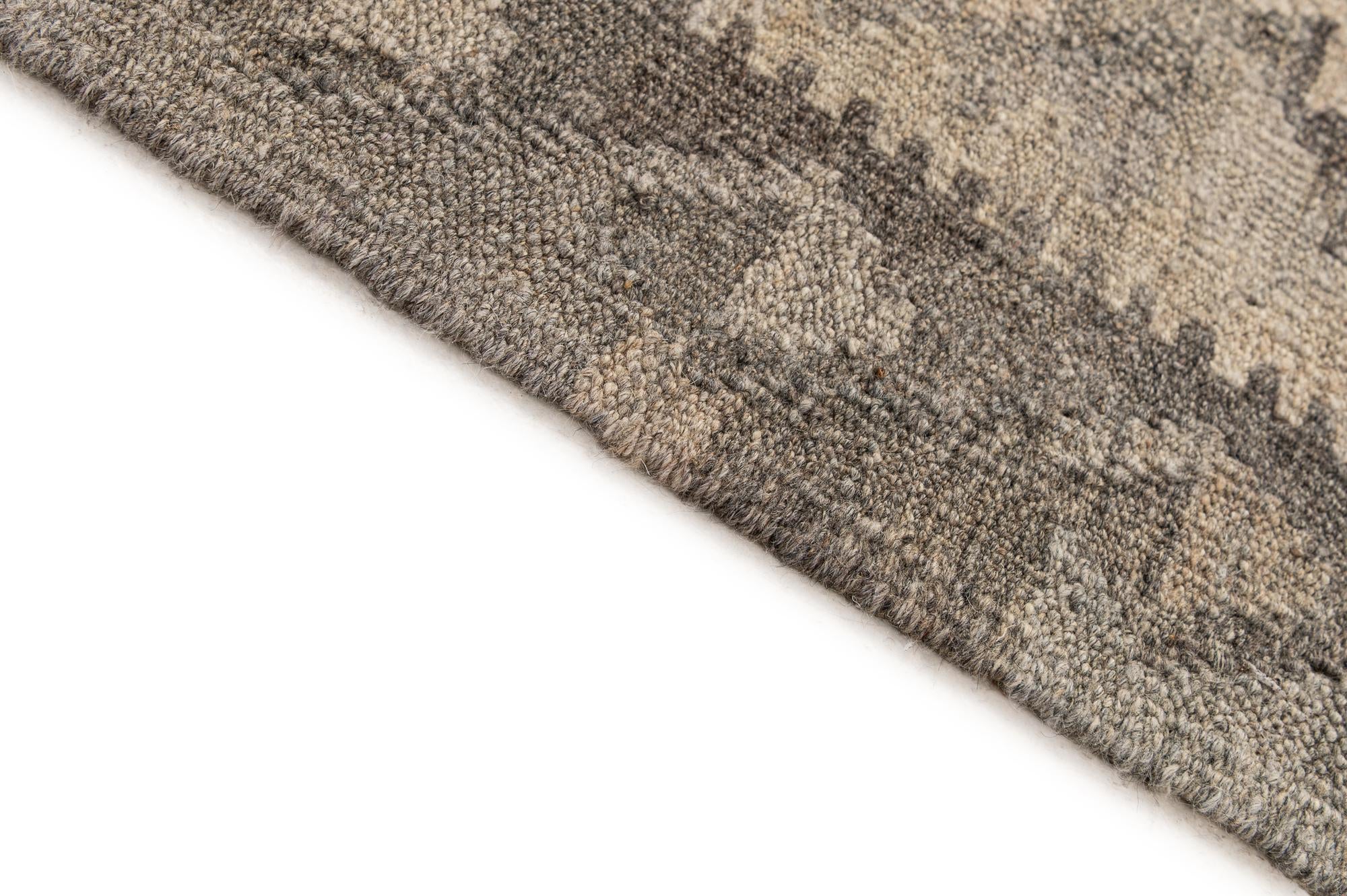 4' 11 x 6' 6 Hand Woven Kilim Maymana Wool Rug