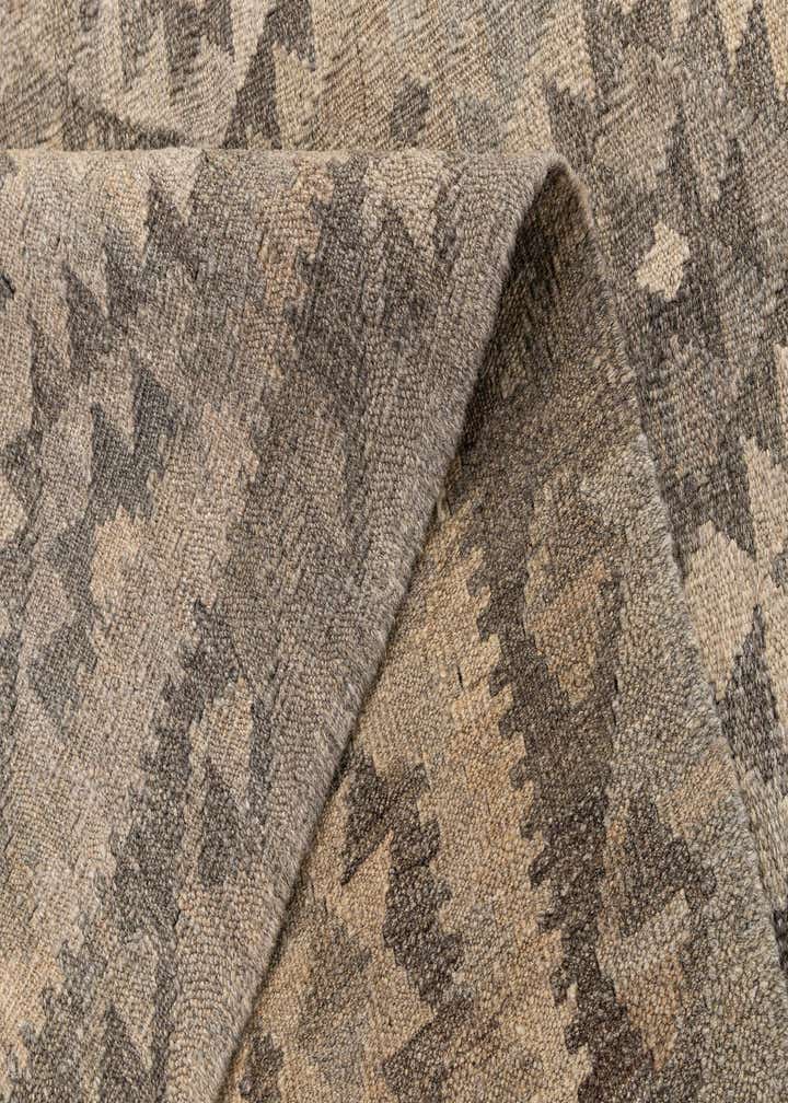 4' 11 x 6' 6 Hand Woven Kilim Maymana Wool Rug